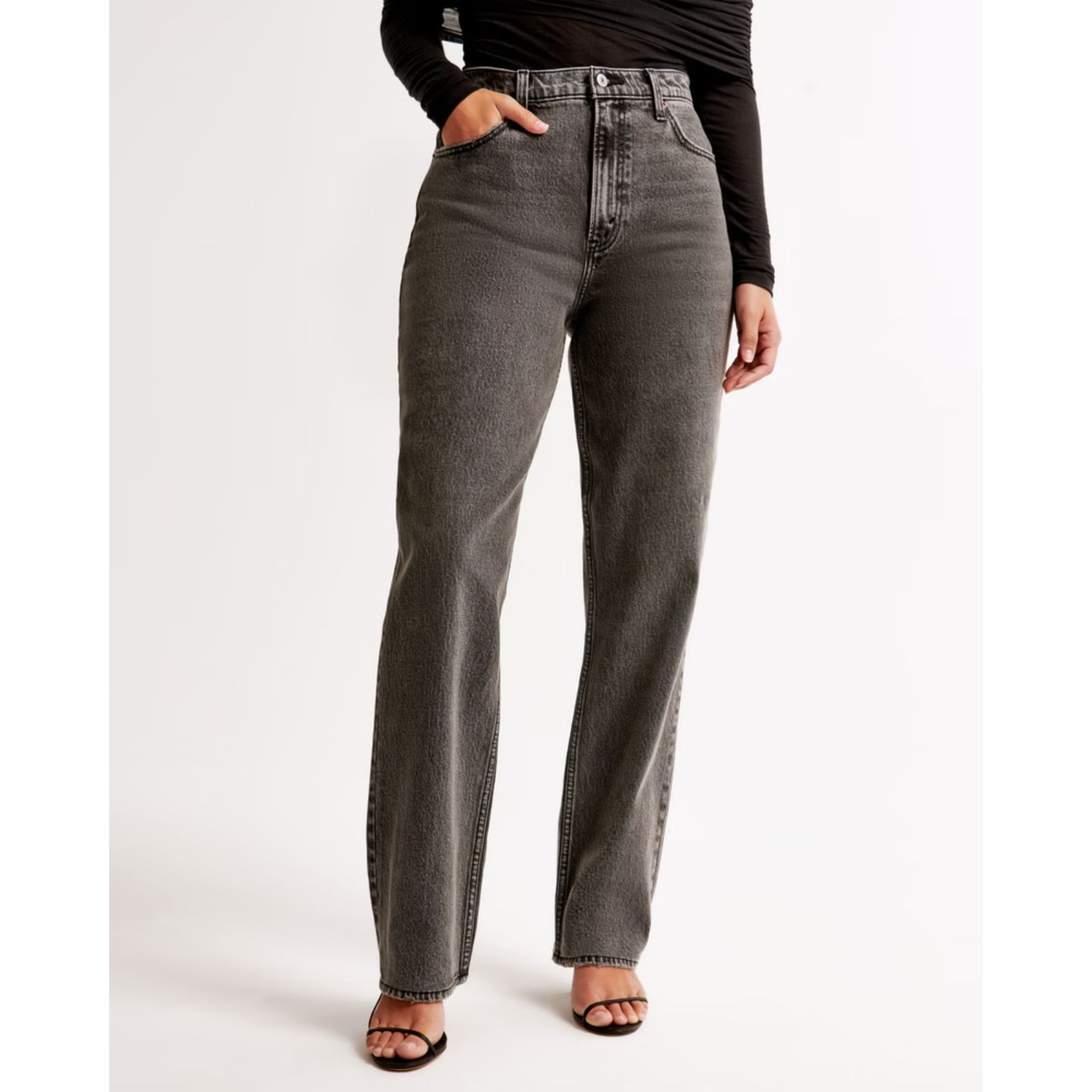Abercrombie & Fitch Curve Love 90's Straight Ultra High Rise Jean, 30/10 Short